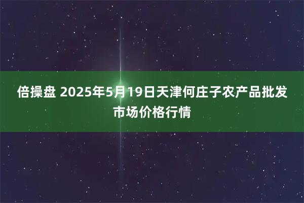 倍操盘 2025年5月19日天津何庄子农产品批发市场价格行情