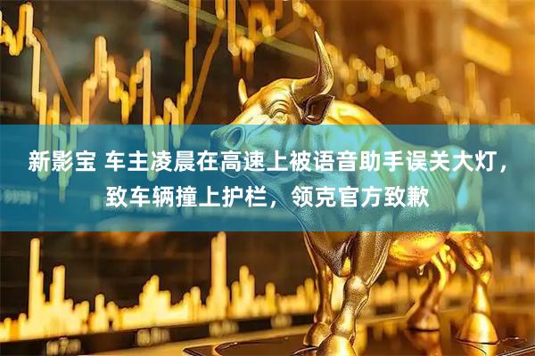 新影宝 车主凌晨在高速上被语音助手误关大灯，致车辆撞上护栏，领克官方致歉